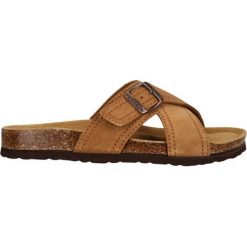 Skórzane sandały dla kobiet Cruz Tellian Cork. Brązowe sandały CRUZ, bez wzorów, z materiału, eleganckie, bez obcasa, bez zapięcia. Za 255.00 zł.