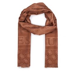 Szal Guess. Brązowe szaliki i kominy Guess, z aplikacjami. Za 194.99 zł.