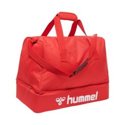 Torba piłkarska dla dorosłych rozmiar Hummel Core Football Bag. Czerwone torby sportowe Hummel, bez wzorów. Za 99.99 zł.
