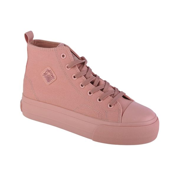 Buty sportowe do chodzenia damskie, Kappa Viska OC. Czerwone buty sportowe lifestyle Kappa, bez wzorów, z gumy, sportowe, bez zapięcia. Za 99.99 zł.