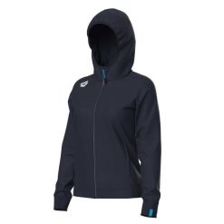 Bluza damska z kapturem Arena Team Panel. Niebieskie bluzy Arena, xs, bez wzorów, z polaru, z kapturem, na fitness i siłownię. Za 394.00 zł.