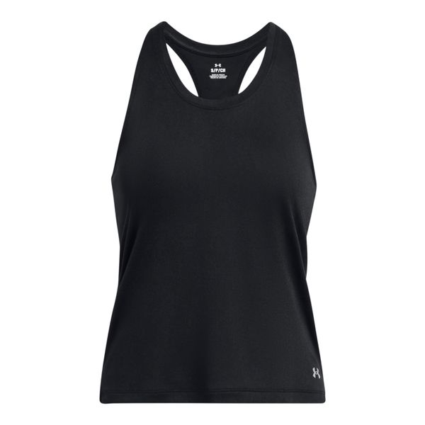 Damski tank top Under Armour Streaker Splatter. Czarne topy Under Armour, l, bez wzorów, sportowe, bez kołnierzyka, bez ramiączek. Za 222.50 zł.
