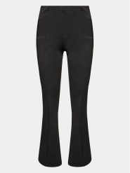 Gina Tricot Spodnie materiałowe 20291 Czarny Regular Fit. Czarne spodnie materiałowe Gina Tricot, bez wzorów, z materiału. Za 169.99 zł.