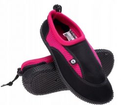 Buty Do Wody Damskie Reda. Czarne buty treningowe Hi-tec, bez wzorów, z materiału, bez zapięcia, żeglarskie. Za 44.99 zł.