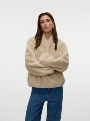 Vero Moda Kurtka przejściowa w kolorze beżowym rozmiar: L. Brązowe kurtki Vero Moda, l, bez wzorów, bez kaptura. Za 166.10 zł.