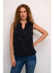 Cream Top w kolorze czarnym rozmiar: 40. Czarne topy Cream, bez wzorów, z koronki, bez kołnierzyka, bez ramiączek. Za 74.81 zł.