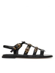 PINKO Sandały Milly 07 SD0469 E037 Czarny. Czarne sandały Pinko, bez wzorów, ze skóry, bez obcasa, na płaskiej podeszwie, bez zapięcia. Za 1,099.00 zł.