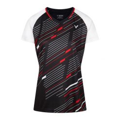 Koszulka sportowa damska VICTOR T-44101 C. Czarne t-shirty sportowe Victor, m, bez wzorów, z poliesteru, bez ramiączek. Za 129.99 zł.