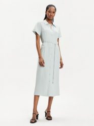 Calvin Klein Sukienka koszulowa K20K206657 Zielony Regular Fit. Zielone sukienki Calvin Klein, bez wzorów, z syntetyku, bez kołnierzyka, bez ramiączek, koszulowe. Za 469.99 zł.