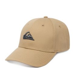 Czapka z daszkiem Quiksilver. Brązowe czapki z daszkiem Quiksilver, bez wzorów. Za 79.99 zł.