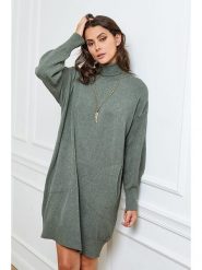 Joséfine Sukienka dzianinowa "Halof" w kolorze khaki rozmiar: M. Brązowe sukienki Joséfine, m, bez wzorów, z dzianiny, bez kołnierzyka, bez ramiączek, mini. Za 195.99 zł.