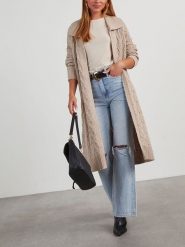 LA Angels Kardigan w kolorze beżowym rozmiar: L. Brązowe swetry LA Angels, l, bez wzorów, ze splotem, bez ramiączek. Za 173.99 zł.