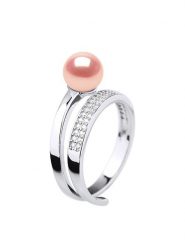 Mitzuko Srebrny pierścionek z perłą rozmiar: onesize. Szare pierścionki Mitzuko, z cyrkonią, srebrne. Za 252.99 zł.