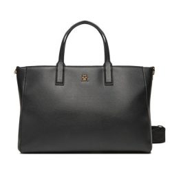 Torebka Tommy Hilfiger. Czarne shopper bag Tommy Hilfiger, bez wzorów, bez dodatków. Za 449.99 zł.