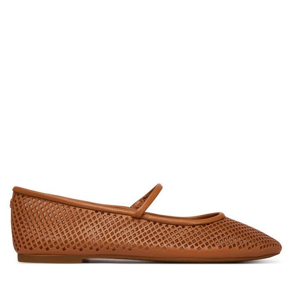 Baleriny LAUREN RALPH LAUREN. Brązowe baleriny Lauren Ralph Lauren, bez wzorów, bez obcasa, bez zapięcia. Za 518.99 zł.