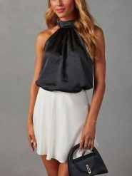 LA Angels Bluzka w kolorze czarnym rozmiar: XL. Czarne bluzki LA Angels, xl, bez wzorów, bez kołnierzyka, bez ramiączek. Za 113.99 zł.