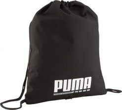 Plecak Sportowe torba worek na buty sportowy szkolny Puma Plus Gym Sack. Czarne buty treningowe Puma, bez wzorów, z materiału. Za 55.25 zł.