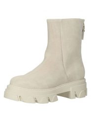 Steve Madden Skórzane botki w kolorze kremowym rozmiar: 40. Brązowe botki Steve Madden, bez wzorów, bez obcasa, na platformie, bez zapięcia. Za 304.99 zł.