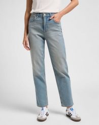 DAMSKIE SPODNIE LEE CBL MOM JEANS DENIM DAYS L34HUXE27 112340616. Niebieskie jeansy Lee, l, bez wzorów, z bawełny, eleganckie. W wyprzedaży za 59.99 zł.