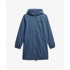 Damska wiatrówka Superdry Tri. Niebieskie kurtki przeciwdeszczowe Superdry, bez wzorów, bez kaptura. Za 468.30 zł.