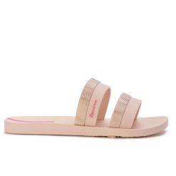 Klapki damskie Ipanama 83649 MESH SLIDE FEM. Czerwone klapki Ipanema, bez wzorów, z materiału, wakacyjne, bez obcasa, bez zapięcia. Za 69.00 zł.