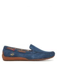 Beverly Hills Polo Club Mokasyny WB-VIESTE-07 Niebieski. Niebieskie mokasyny Beverly Hills Polo Club, bez wzorów, ze skóry. Za 259.99 zł.