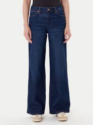 Wrangler Jeansy World Wide 112372996 Granatowy Wide Leg. Niebieskie jeansy Wrangler, bez wzorów, z bawełny. Za 369.99 zł.
