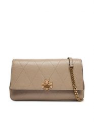 Tory Burch Torebka Quilted Chain Wallet 186041 Kremowy. Białe kopertówki Tory Burch, bez wzorów, ze skóry, wizytowe, bez dodatków. Za 2,024.00 zł.
