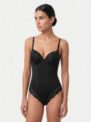 Guess Body O6BM16 K5071 Czarny. Czarne body i gorsety Guess, z aplikacjami, z syntetyku, bez ramiączek. Za 344.99 zł.