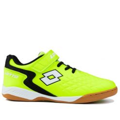 Buty młodzieżowe do piłki nożnej Lotto DASHER. Biała buty treningowe Lotto, bez wzorów, z gumy, bez zapięcia, na fitness i siłownię. Za 65.00 zł.