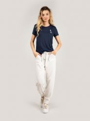 North Sails X Prada T-shirt "Foehn" | 45 2505 000 | T-shirt Foehn | Kobieta | Granatowy. Niebieskie t-shirty North Sails, xs, z aplikacjami, z poliesteru, bez kołnierzyka, bez ramiączek. W wyprzedaży za 199.00 zł.