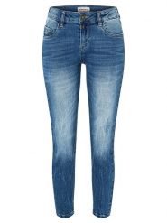 Timezone Dżinsy "Florence" - Slim fit - w kolorze niebieskim rozmiar: W27/L28. Niebieskie jeansy Timezone, l, z aplikacjami, klasyczne. Za 137.45 zł.