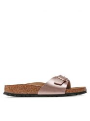 Birkenstock Klapki Madrid Bs 1023927 Różowy. Czerwone klapki Birkenstock, bez wzorów, ze skóry, bez obcasa, bez zapięcia. Za 299.00 zł.