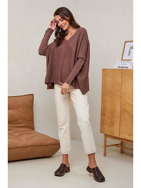 Soft Cashmere Sweter w kolorze brązowym rozmiar: 34/36. Brązowe swetry Soft Cashmere, bez wzorów, z kaszmiru, bez ramiączek. Za 118.45 zł.