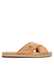Tommy Hilfiger Espadryle Monogram Espadrille FW0FW09139 Pomarańczowy. Brązowe espadryle Tommy Hilfiger, bez wzorów, z syntetyku, bez obcasa. Za 409.99 zł.