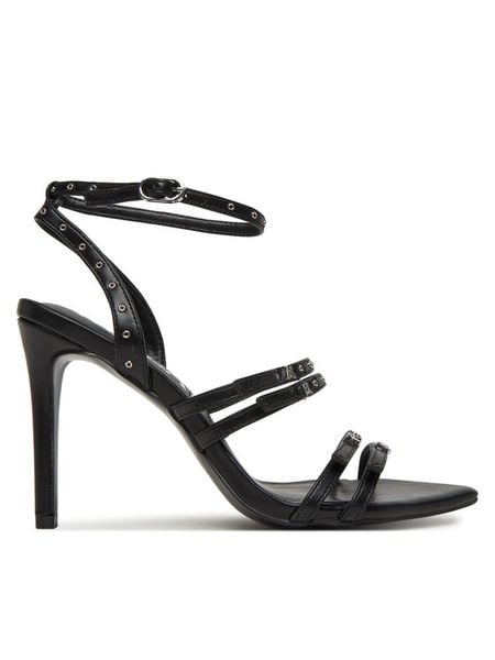 REPLAY Sandały GWH2S .000.C0004S Czarny. Czarne sandały Replay, bez wzorów, ze skóry, bez obcasa, na szpilce, bez zapięcia. Za 459.99 zł.