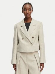 BOSS Marynarka Jojeka1 50560970 Beżowy jasny Oversize. Brązowe marynarki i żakiety Boss, bez wzorów, ze lnu, bez ramiączek. Za 1,999.00 zł.