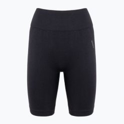 Spodenki treningowe damskie Gymshark Flex Cycling. Czarne szorty sportowe Gymshark, bez wzorów, na fitness i siłownię. Za 79.99 zł.