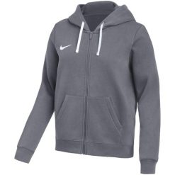 Bluza damska Nike Park 26 Fleece Full-Zip Hoodie. Szare bluzy z kapturem Nike, bez wzorów, z bawełny, bez kaptura, na fitness i siłownię. Za 192.99 zł.