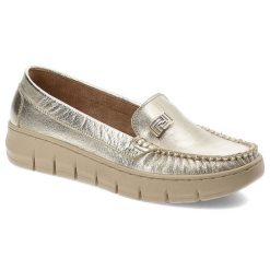Złote Półbuty Armodo Modne Wsuwane Obuwie Damskie. Żółte półbuty wsuwane Armodo, z aplikacjami, ze skóry, eleganckie, bez obcasa. Za 359.00 zł.