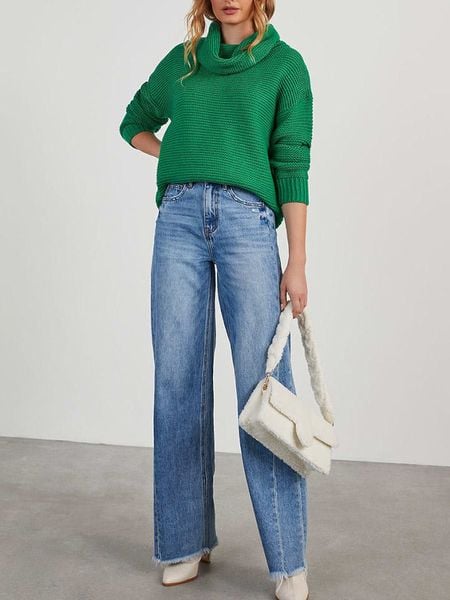 Milan Kiss Sweter w kolorze zielonym rozmiar: XL. Zielone swetry Milan Kiss, xl, bez wzorów, bez ramiączek. Za 162.87 zł.