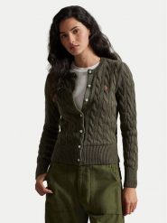 Polo Ralph Lauren Kardigan 211971868500 Zielony Regular Fit. Zielone swetry Polo Ralph Lauren, m, bez wzorów, z bawełny, bez ramiączek. Za 1,199.00 zł.