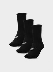 4F Skarpetki długie (3-pack) damskie - czarne 39-42. Czarne skarpetki 4f, bez wzorów, z bawełny. Za 59.99 zł.