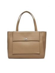 Calvin Klein Torebka Ck Medium Shopper K60K612811 Beżowy. Brązowe shopper bag Calvin Klein, bez wzorów, ze skóry, bez dodatków. Za 379.99 zł.