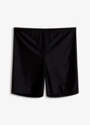 Lekko modelujące sylwetkę spodenki bikini. Czarne bikini bonprix, bez wzorów. Za 99.99 zł.