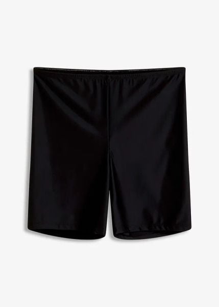 Lekko modelujące sylwetkę spodenki bikini. Czarne bikini bonprix, bez wzorów. Za 99.99 zł.