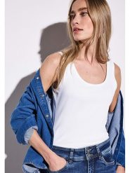 Street One Top w kolorze białym rozmiar: 40. Białe topy Street One, bez wzorów, street, bez kołnierzyka, bez ramiączek. Za 61.75 zł.