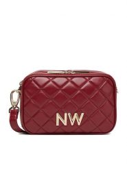 Nine West Torebka CEO-Greenwich-Glam-LX7669 Bordowy. Czerwone listonoszki Nine West, bez wzorów, z materiału, bez dodatków. Za 279.99 zł.
