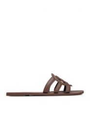 Nine West Klapki CEO-CT1120 Brązowy. Brązowe klapki Nine West, bez wzorów, z materiału, bez obcasa, bez zapięcia. Za 89.99 zł.