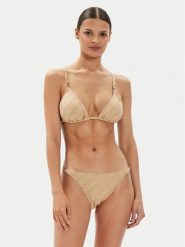 MICHAEL Michael Kors Dół od bikini MM13095 Beżowy. Brązowe bikini MICHAEL Michael Kors, bez wzorów, z syntetyku. Za 169.99 zł.